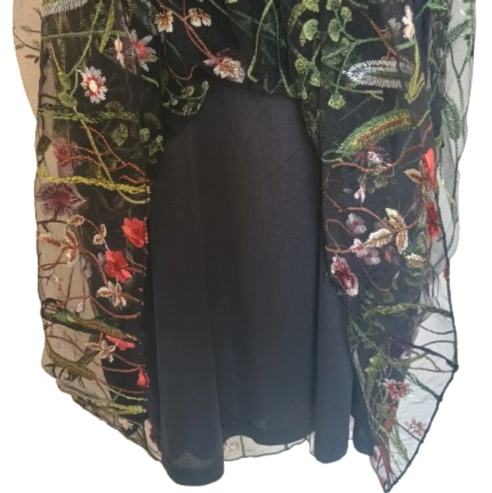 NWT JJS House Floral Embroidery Cocktail Dress Women's Size: L - Picture 7 of 14